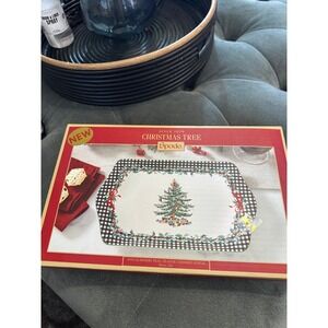 Spode Christmas Tree Annual Dessert Tray 12 inch New in Box‎ Holiday